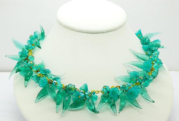 Handcrafted Floral Beaded Quartz Necklace - Elusive Blossom | NOVICA